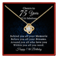 Cheers to 75 Years Necklace Birthday Gift for Her