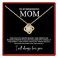 To My Wonderful Mom Necklace Gift with Message Card