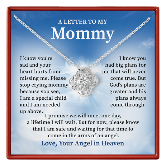 A Letter to Mommy Angel Necklace Miscarriage Sympathy Gift