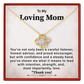 To My Loving Mom Necklace Thank You Gift