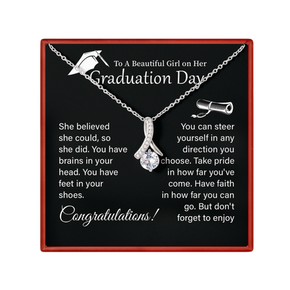 Graduation Necklace for Her College Graduate Congratulations Gift