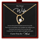 Wife Necklace from Husband Romantic I Love You Gift