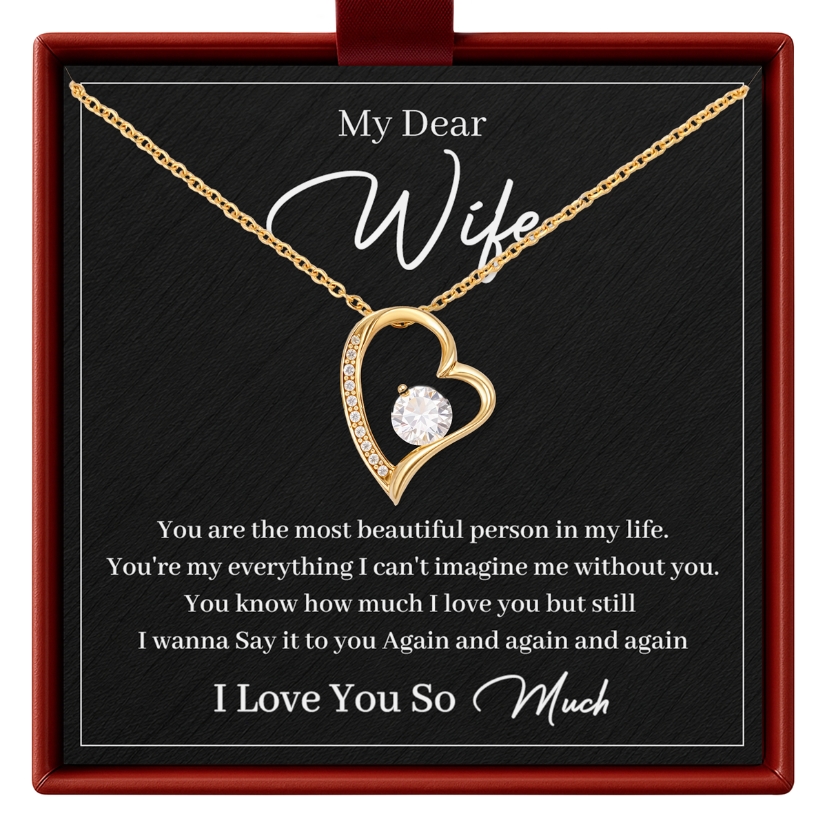 Wife Necklace from Husband Romantic I Love You Gift