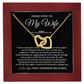 Wife Necklace from Husband Interlocking Hearts Anniversary Gift