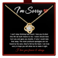 I'm Sorry Necklace for Wife or Girlfriend Romantic Apology Gift