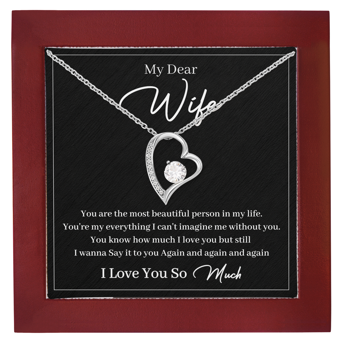 Wife Necklace from Husband Romantic I Love You Gift