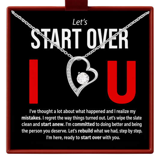 Start Over Necklace for Her Apology Gift for Wife or Girlfriend