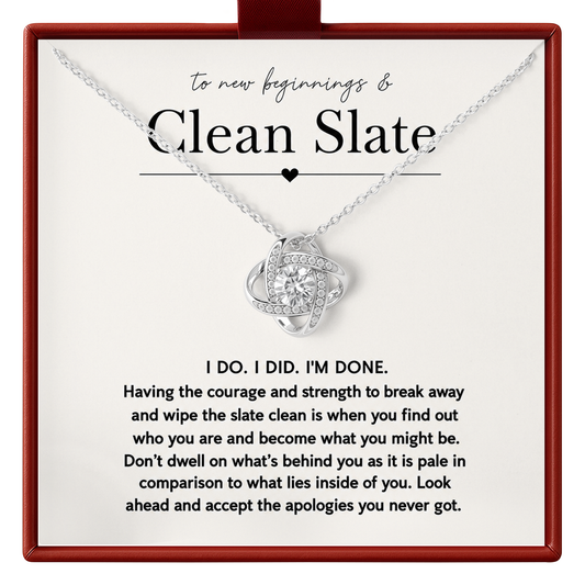 Clean Slate Necklace for Her Divorce Recovery & New Beginnings Gift