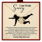 I Am Truly Sorry Necklace for Her Apology Gift for Wife