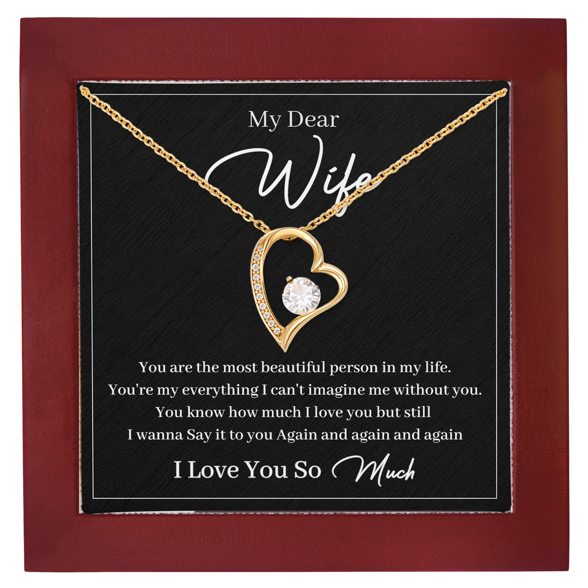 Wife Necklace from Husband Romantic I Love You Gift