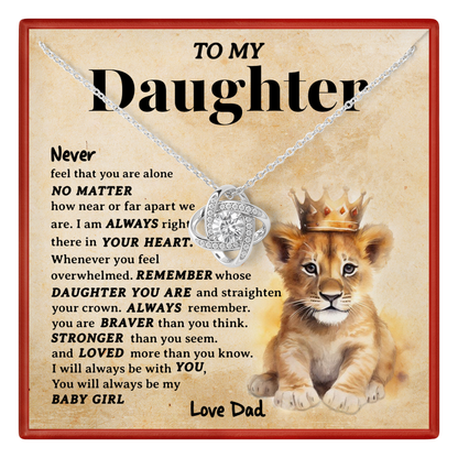 To My Daughter Necklace from Dad - Meaningful Father Daughter Jewelry