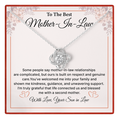 Mother-in-Law Necklace Gift - Birthday, Christmas & Appreciation From Son In Law