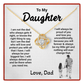 Daughter Necklace from Dad - Forever My Little Girl Love Knot Jewelry Gift