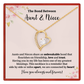 Aunt and Niece Necklace Heart Necklace Gift for Niece from Aunt with Friendship Message Card