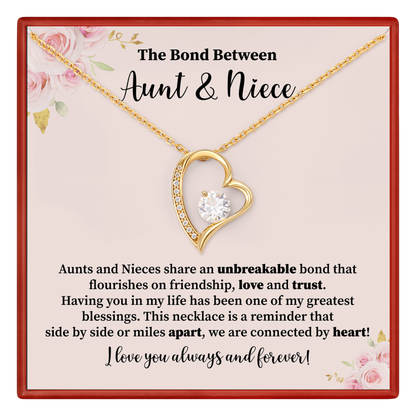 Aunt & Niece Heart Necklace