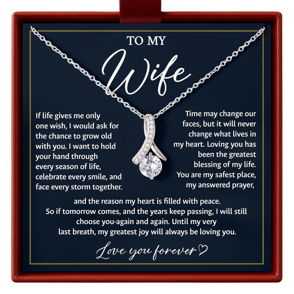 to my wife necklace gift