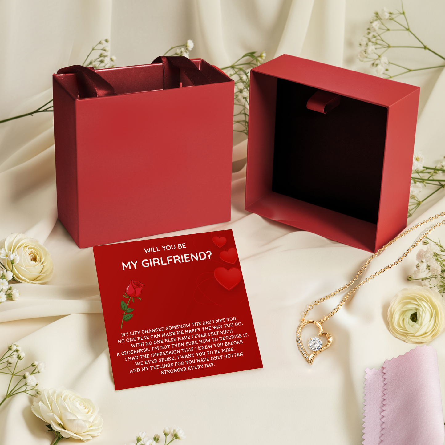 Will You Be My Girlfriend? - Romantic Proposal Gift, Heartfelt Love Message Keepsake, Celebrate New Beginnings Together