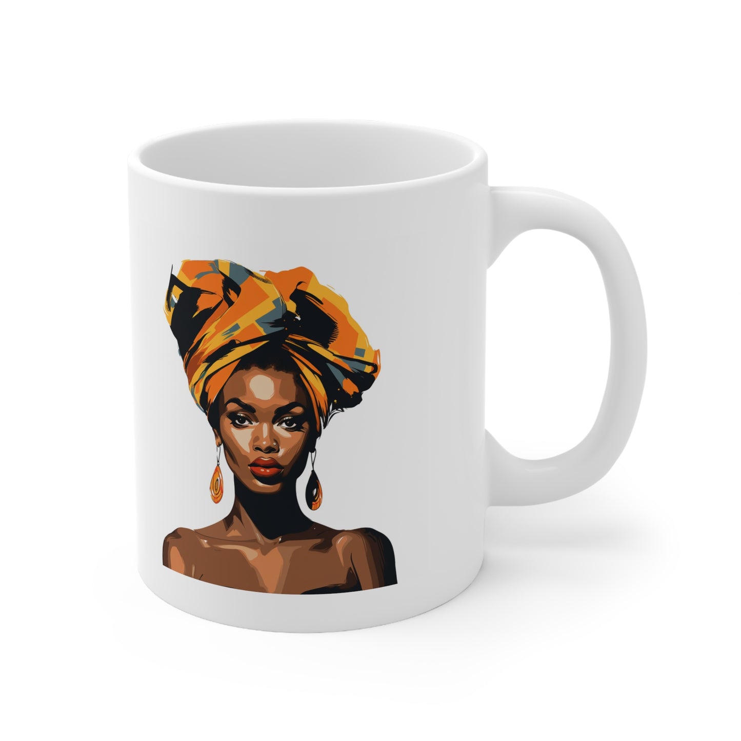 An vector art women white mug