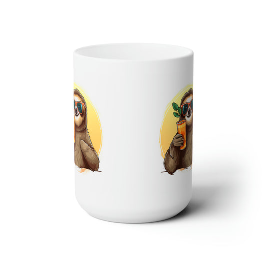 Child Sloth vector white Mug 15oz