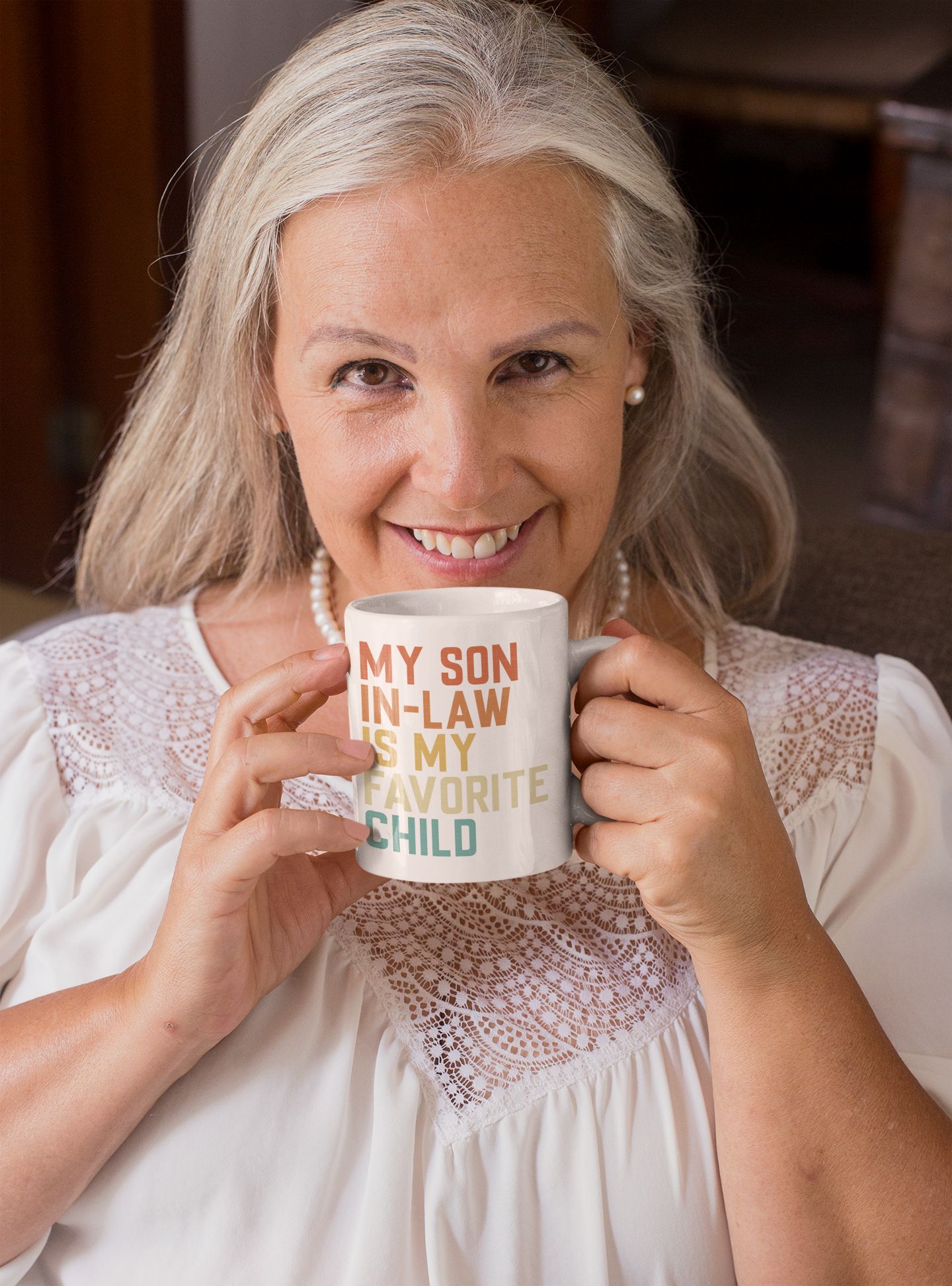 My Son-in-Law Is My Favorite Child Mug – Funny White Coffee Cup Gift for Son-in-Law
