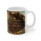 3D Bookshelf Ceramic white Mug 11oz