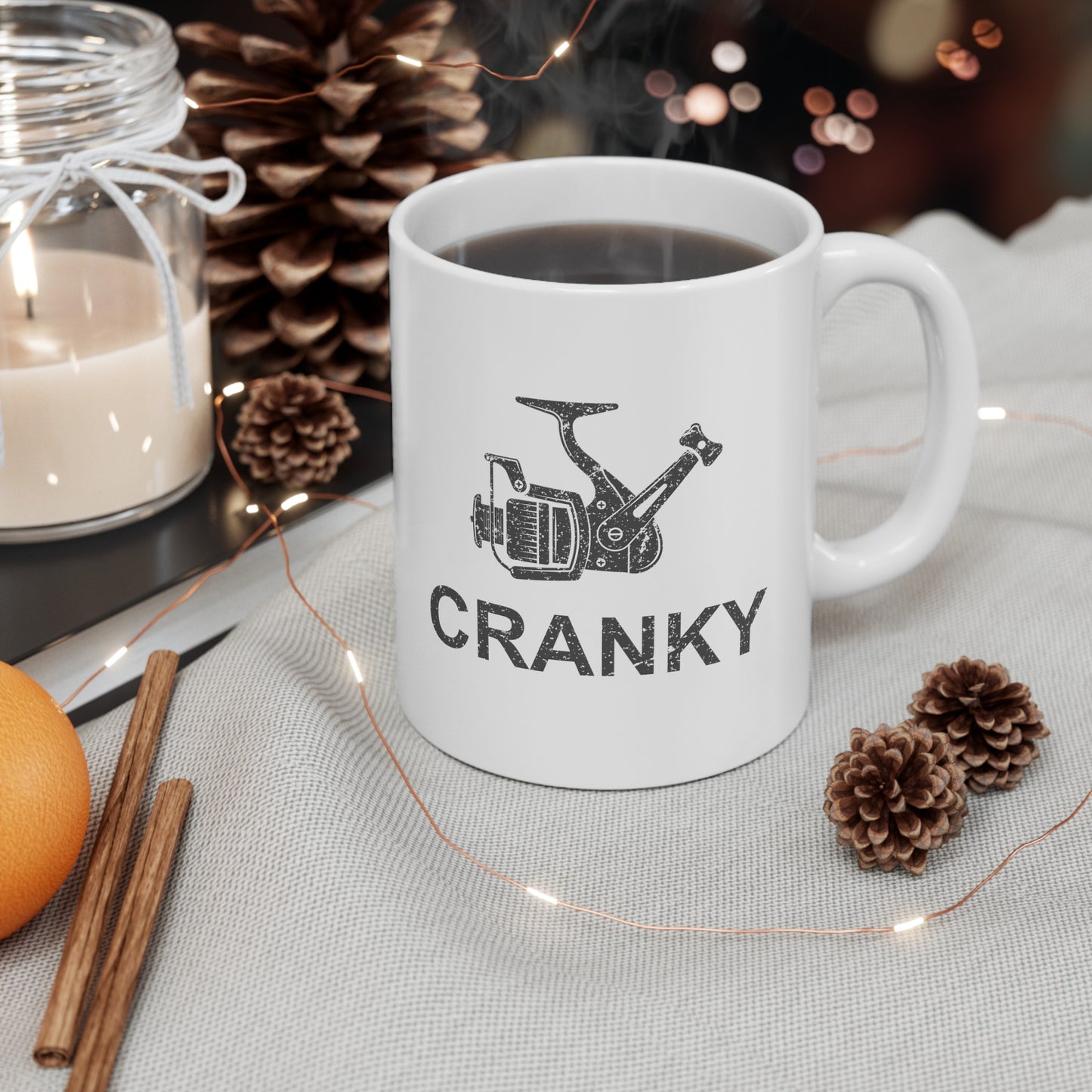 cranky fishing Ceramic Mug, (11oz, 15oz)