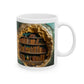 3D Bookshelf Ceramic white Mug 11oz