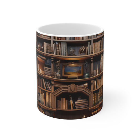bookshelf white Mug 11oz