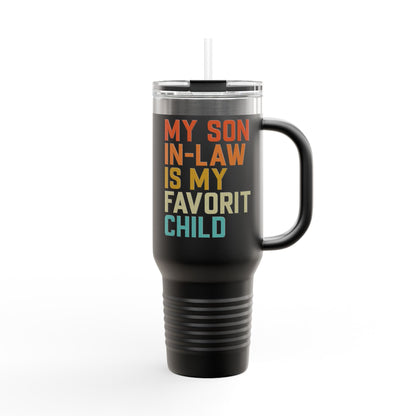 Funny Son-in-Law Tumbler with Handle and Straw – Best Gift for Son-in-Law, Birthday, Father's Day, Christmas