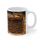 3D Bookshelf Ceramic white Mug 11oz