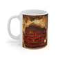 3D Bookshelf Ceramic white Mug 11oz