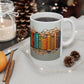 3D Bookshelf Ceramic white Mug 11oz