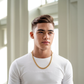 To My Grandson Cuban Link Chain Inspirational Gift from Grandma or Grandpa, Motivational Necklace for Him