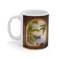 3D Bookshelf Ceramic white Mug 11oz