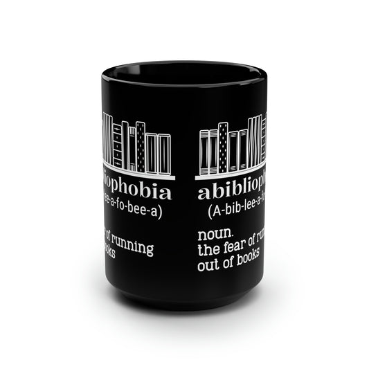 Abibliophobia 15oz Black Mug