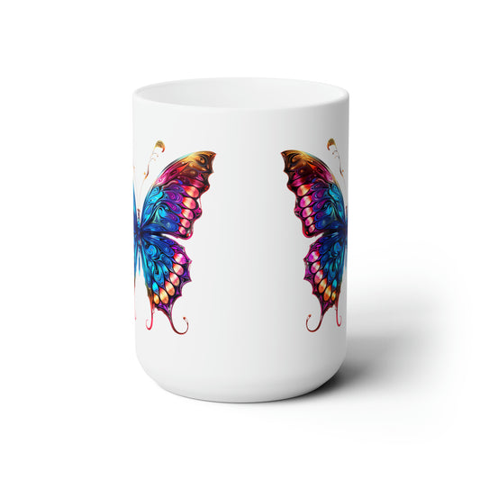 Butterfly white mug 15oz
