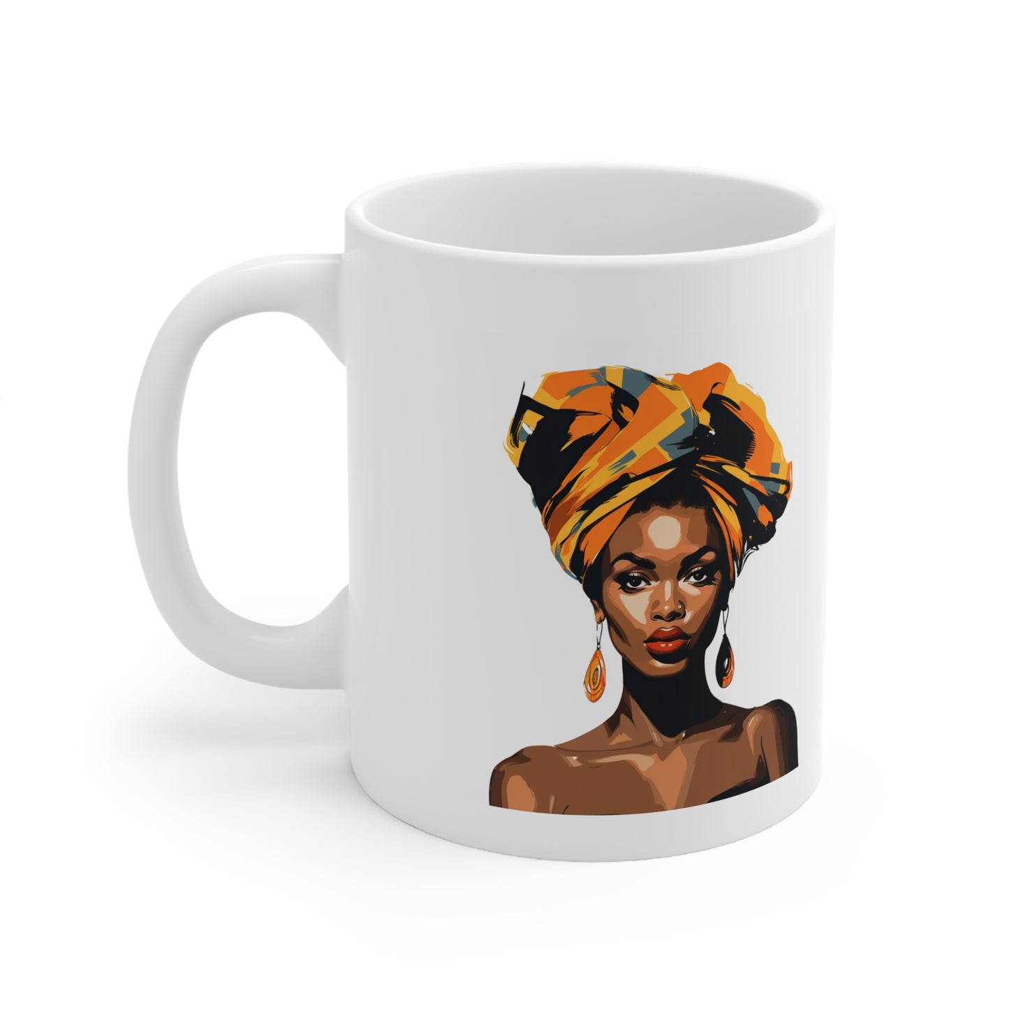 An vector art women white mug