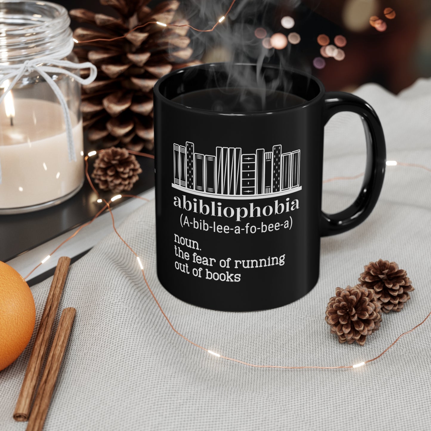 Abibliophobia 11oz Black Mug
