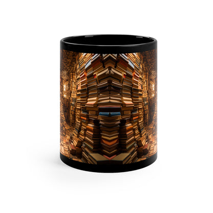 3d book Black Mug 11oz