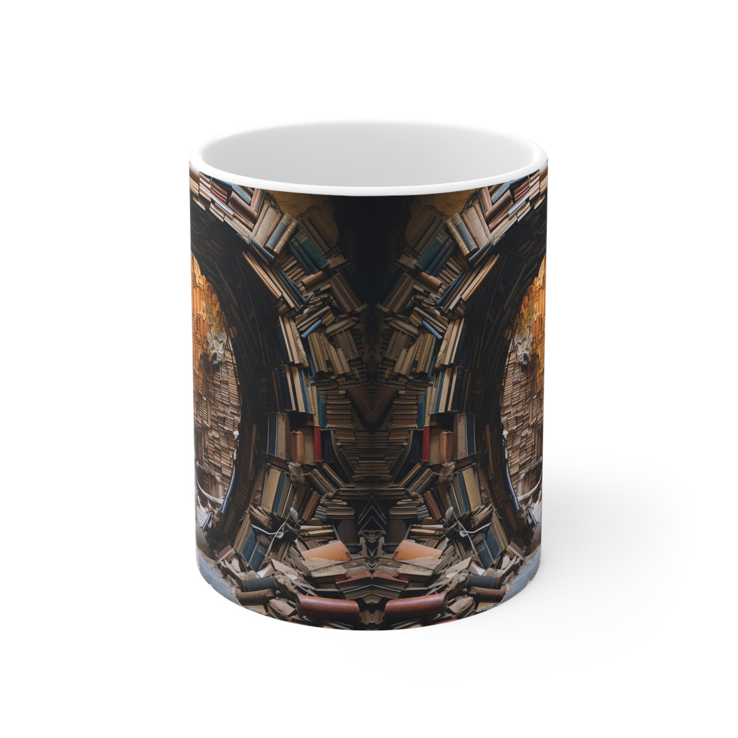 A Book piled 11oz White Mug