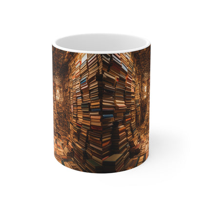 3d book white Mug 11oz