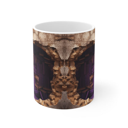 3D Bookshelf Ceramic white Mug 11oz