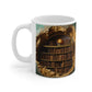 3D Bookshelf Ceramic white Mug 11oz