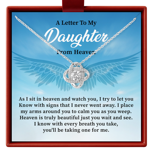 Daughter Memorial Necklace from Heaven
