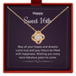 Sweet 16 Birthday Necklace for Her  Jewelry Gift with Message Card for Daughter, Granddaughter or Niece