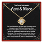 Aunt and Niece Necklace Meaningful Gift from Aunt to Niece with Forever Love Pendant and Message Card