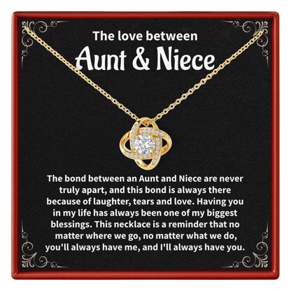 Aunt & Niece Love Knot Necklace