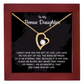 To My Bonus Daughter Heart Necklace Birthday Gift