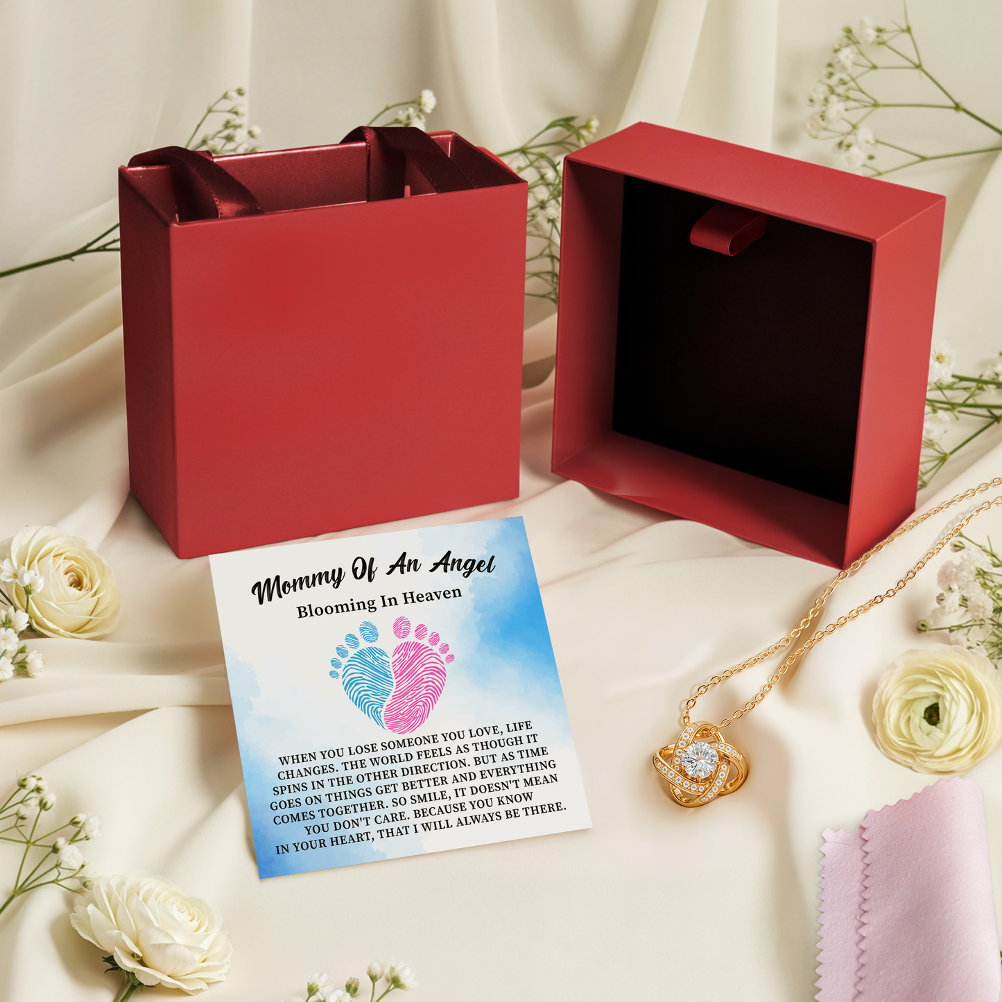 Mommy of an Angel Necklace Miscarriage Memorial Gift for Mom