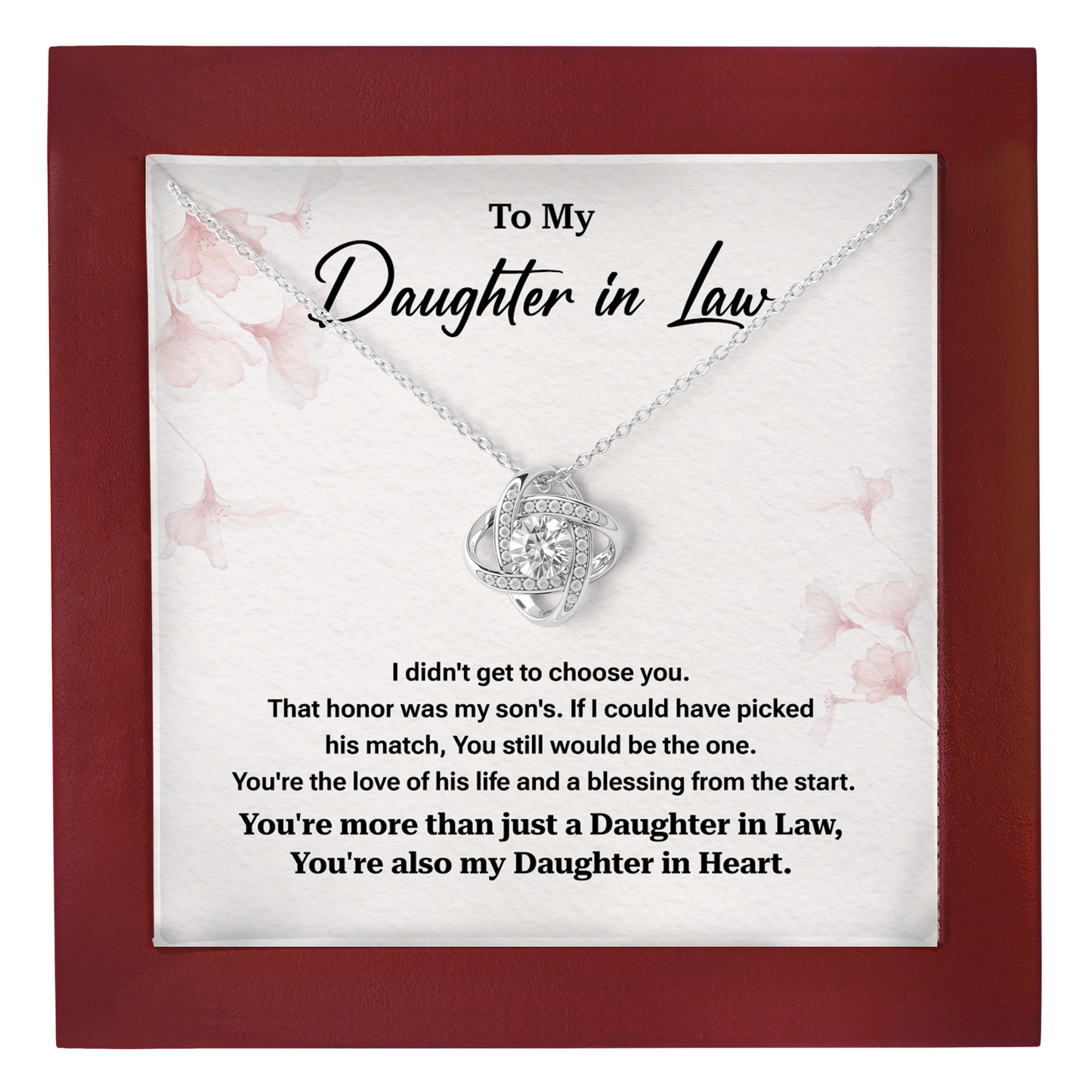 Daughter in Law Necklace from Mother in Law Wedding Gift